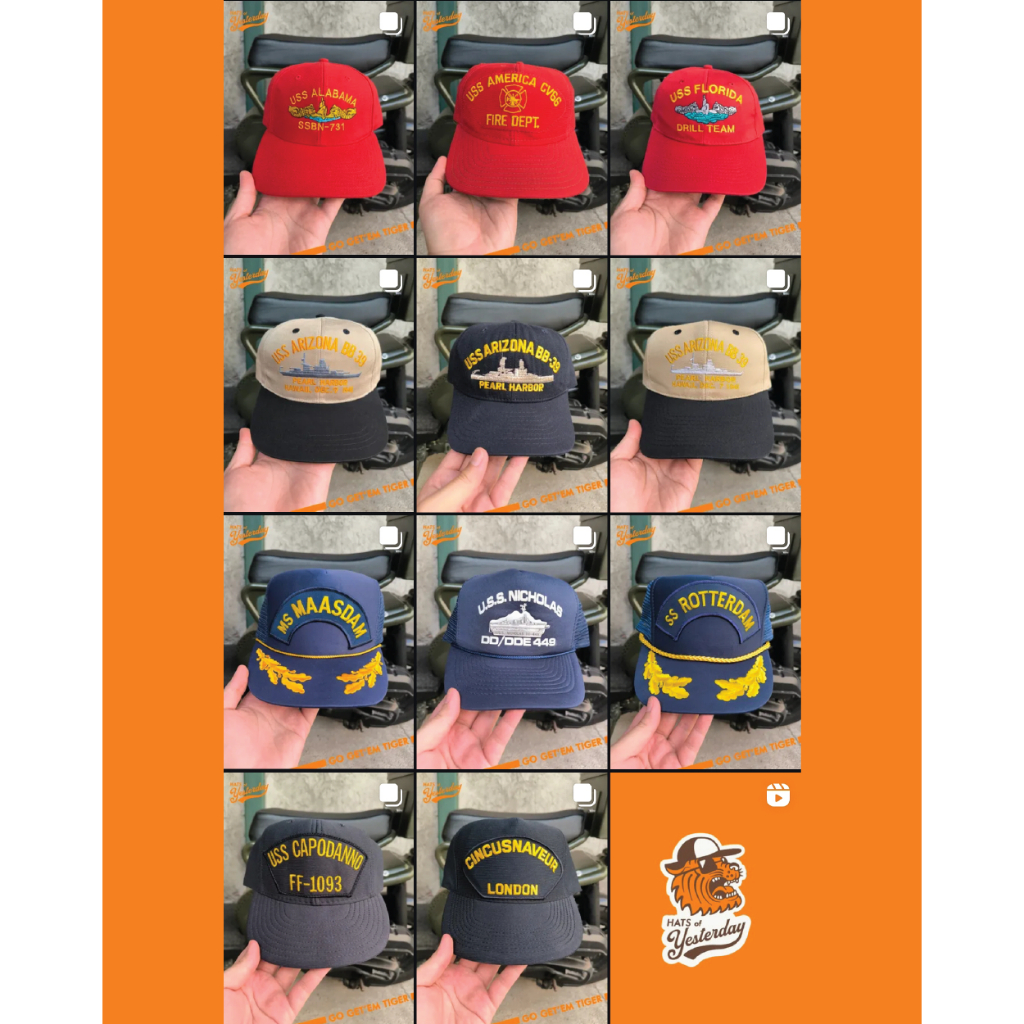 topi USS navy veteran vintage curated by Hats of Yesterday