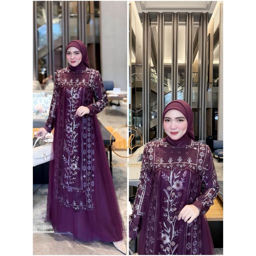YOULESHA dress/gamis mewah original new Lusy
