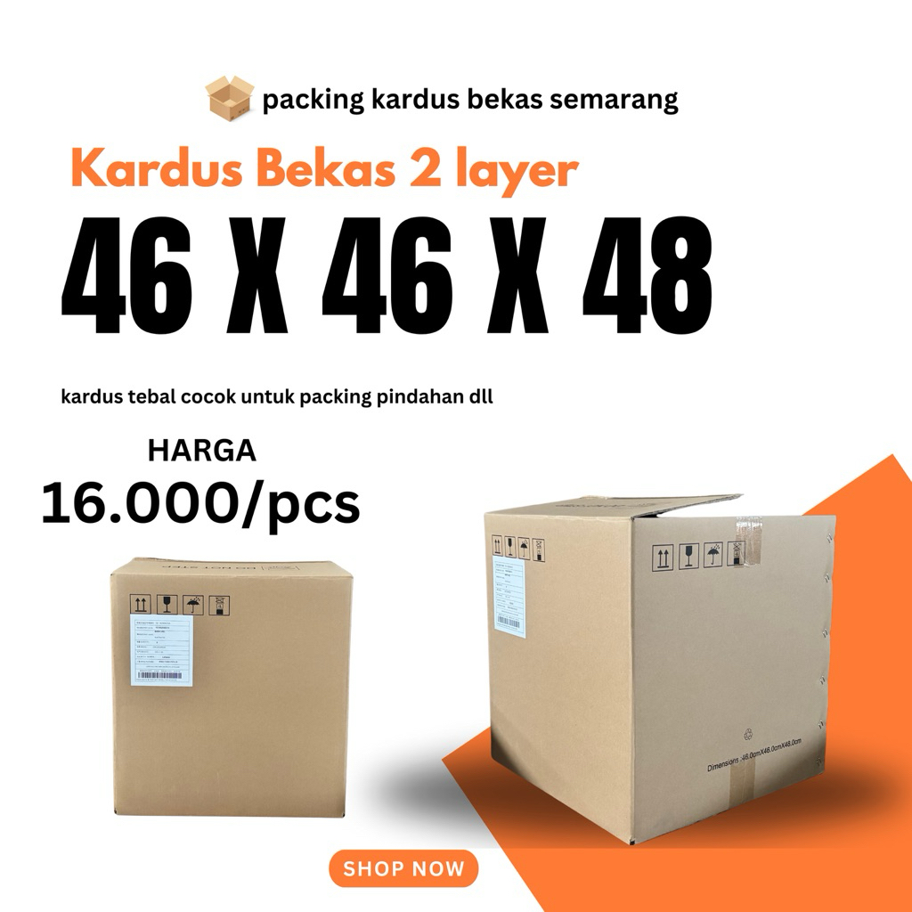 kardus bekas tebal 2 layer ukuran tertera difoto