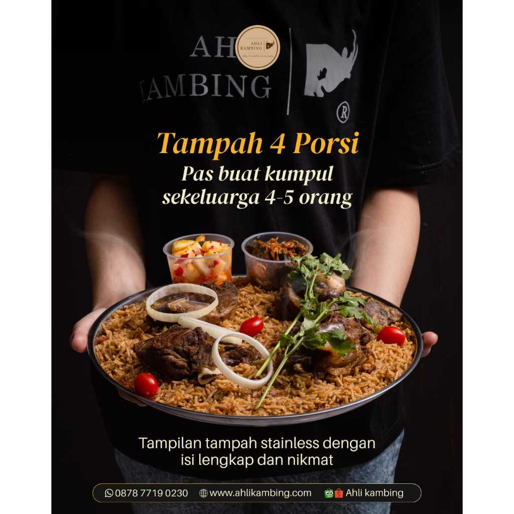 (INSTAN) Nasi Kebuli/Mandhi Tampah 4 Porsi