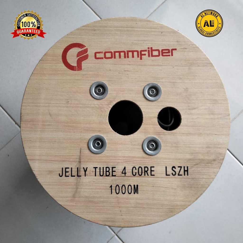 Kabel Fiber Optik Commfiber Jellytube 4 Core 3 Seling 1000M - Tahan Cuaca