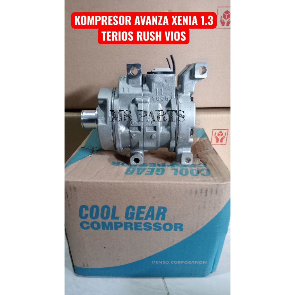 Kompresor Ac Mobil Toyota Avanza Xenia Old 2004-2010 Terios Rush Vios Coolgear Asli