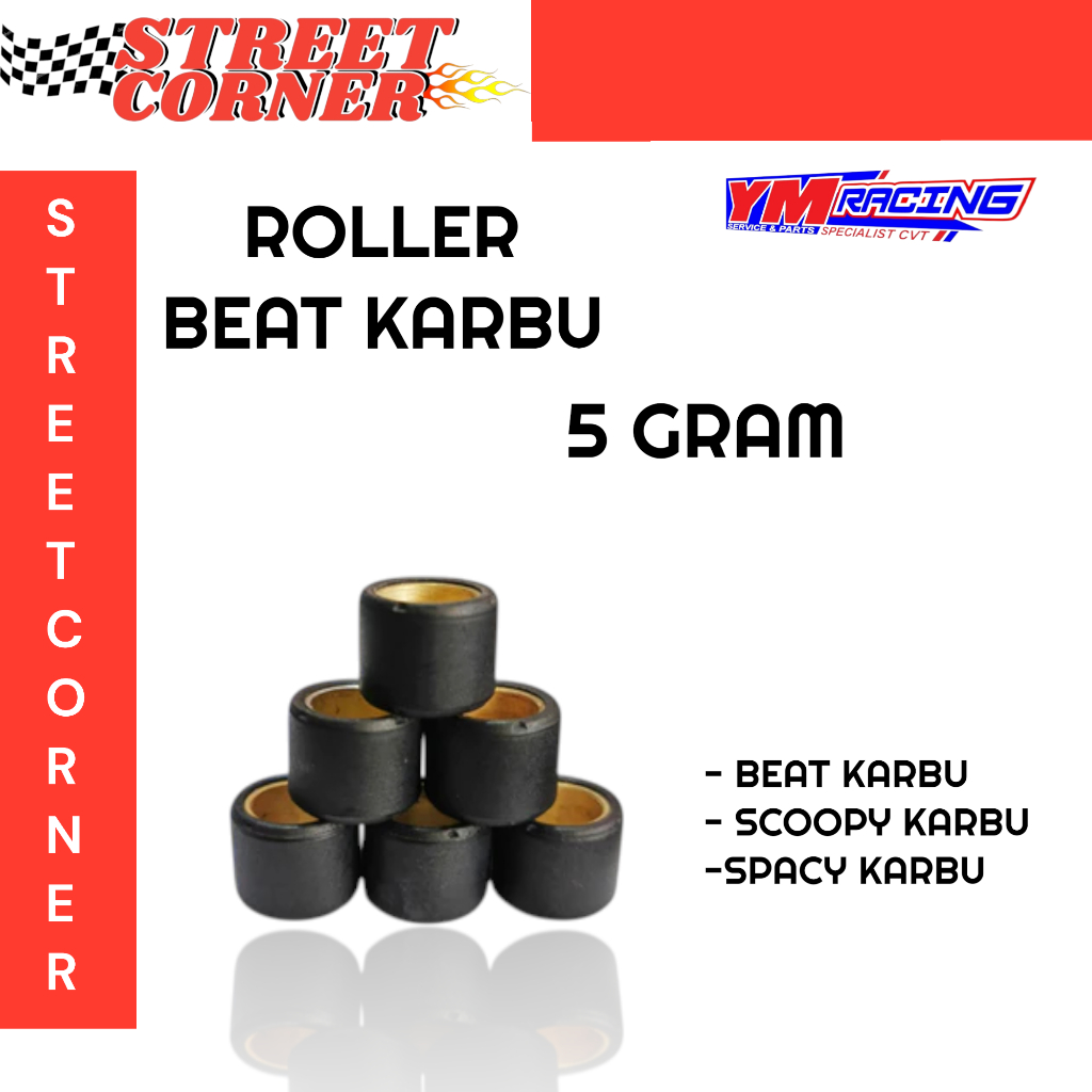 Roller beat karbu 5 gram ym racing /beat karbu / scoopy karbu / spacy karbu / roller 5 gram ym racin