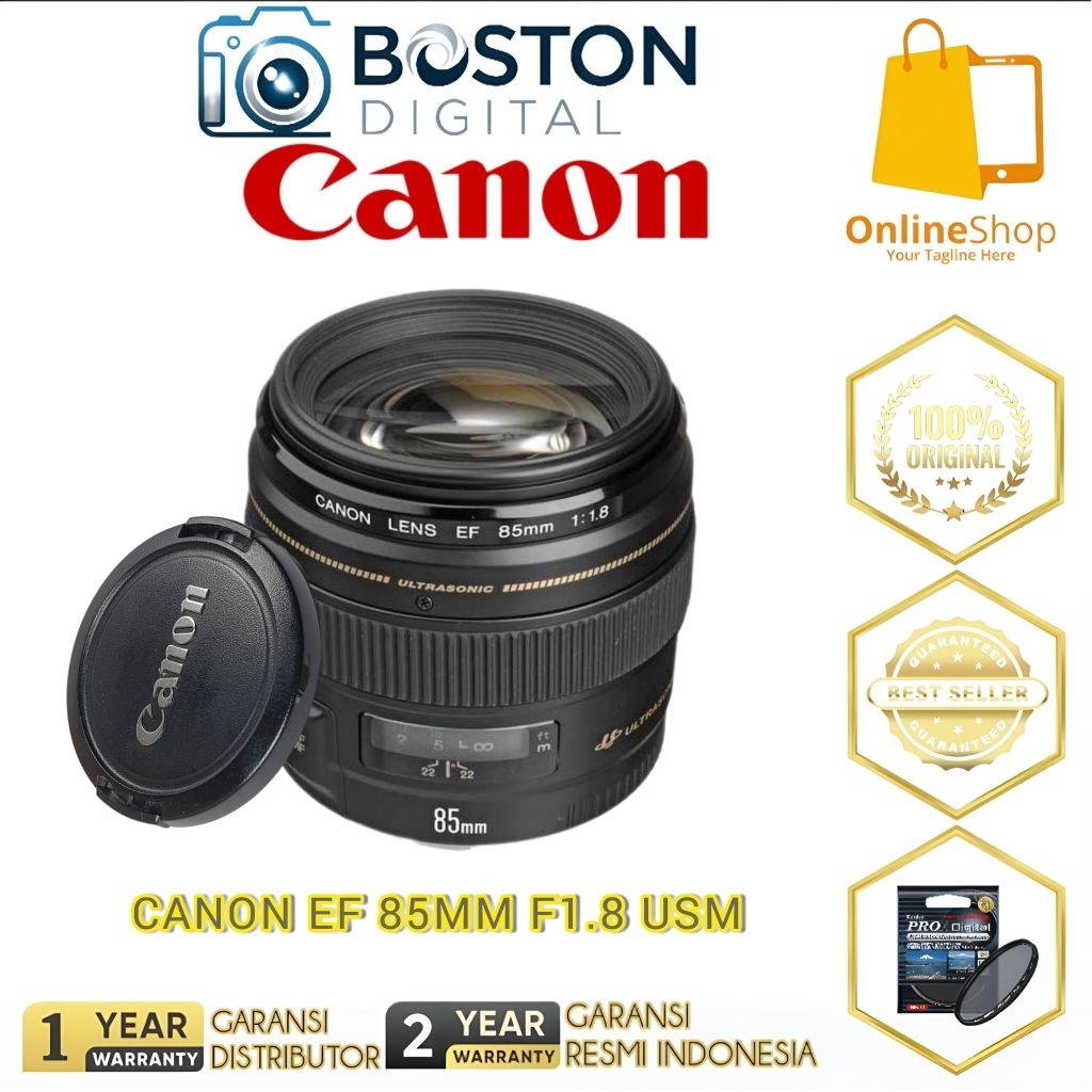 LENSA CANON EF 85MM F1.8 USM / CANON EF 85MM F1.8 USM