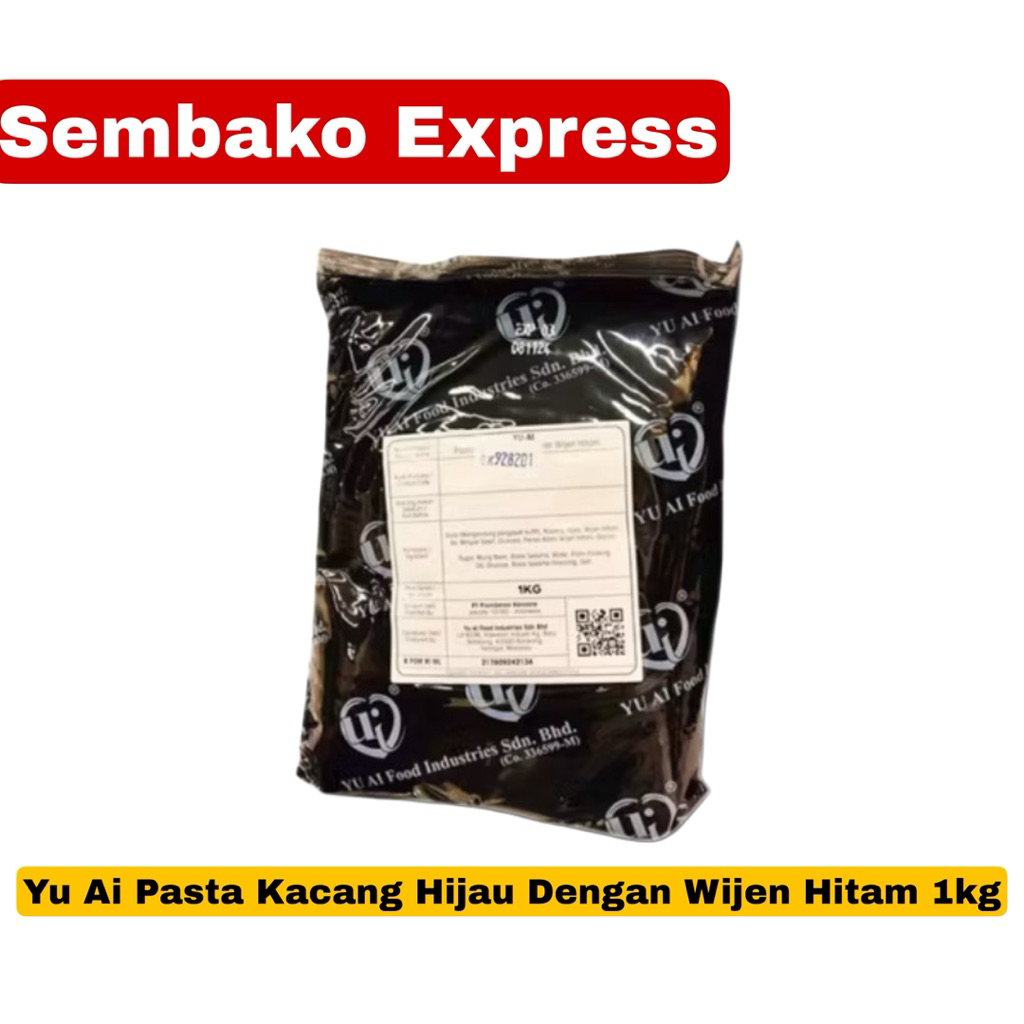 Yu Ai Pasta Kacang Hijau Wijen Hitam 1kg | Isian Premium Bakpia & Mooncake