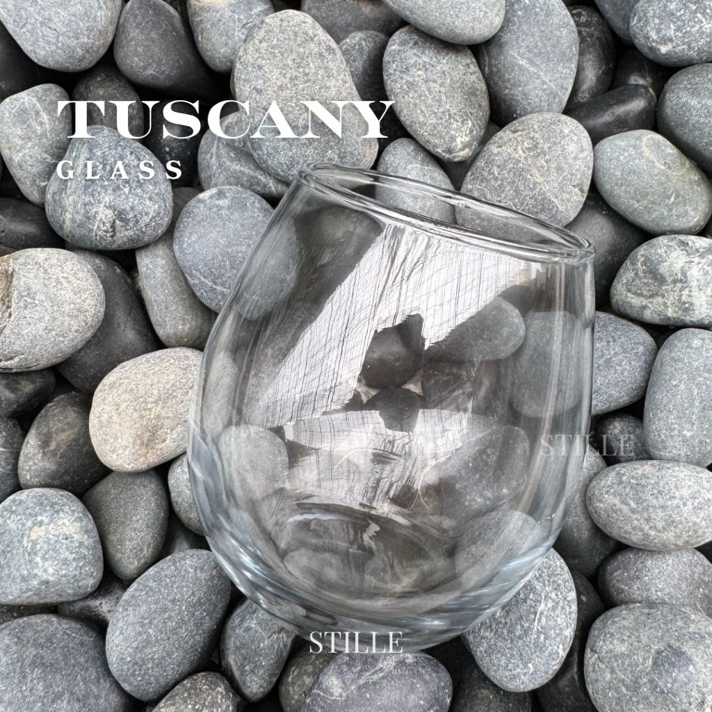 Gelas TUSCANY  | Gelas Wine | Gelas Alkohol | Gelas Kaca Estetik | Untuk Kopi, Cocktail & Minum | Mo