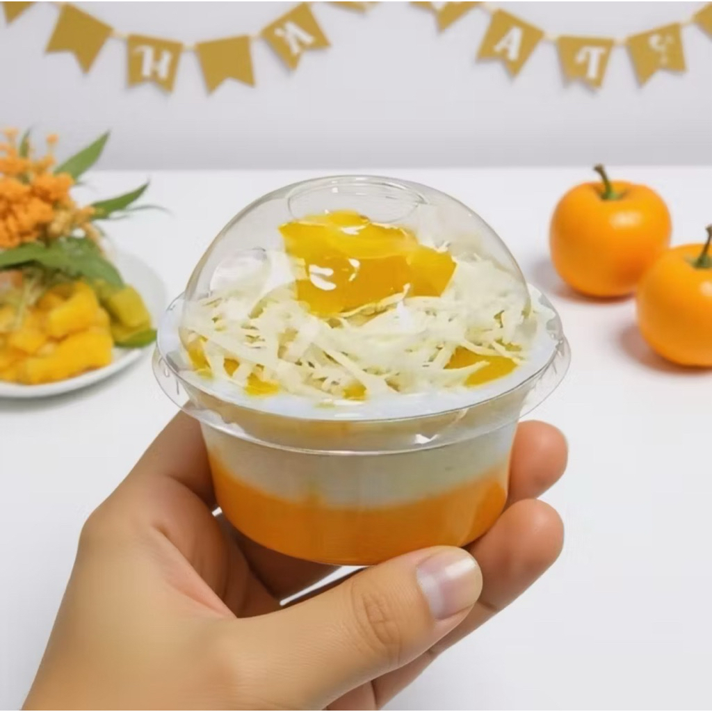 Mika Pudding 120ml + Tutup Cembung / Mika Tebal / Mika Puding Tutup Cembung / Mika Ice Cream / Mika 