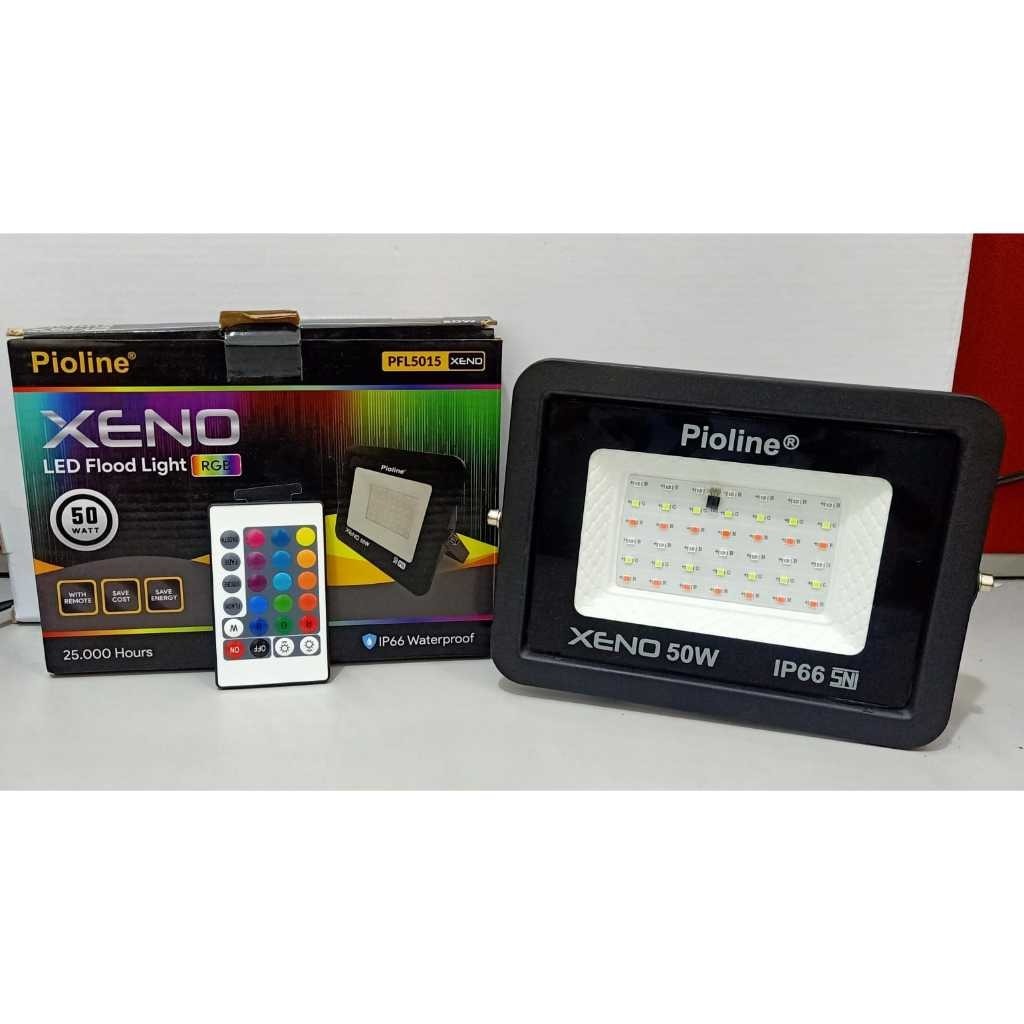 Kap Sorot 20W 50W RGB XENO + Remote/Lampu Sorot RGB Warna Warni 20 Watt 50 Watt Pioline Xeno/Lampu