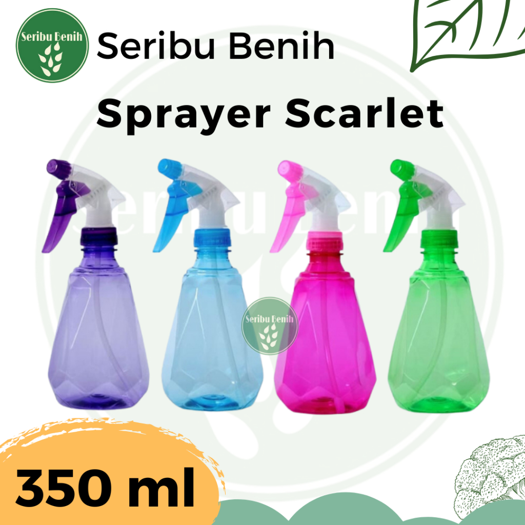 Botol Spray DIAMOND 350ML Bening Tutup Trigger Kispray - Sprayer Scarlet 350 ML Semprot Taman Warna