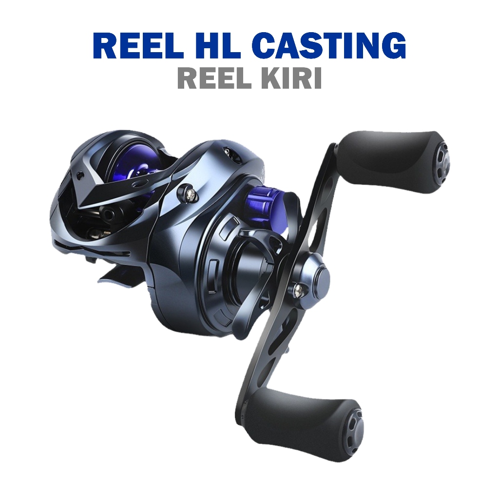 PETUALANGAN PANCING Reel Pancing Orca HL Casting Premium  Katrol Koreka Reel HL Casting-Putaran Kiri
