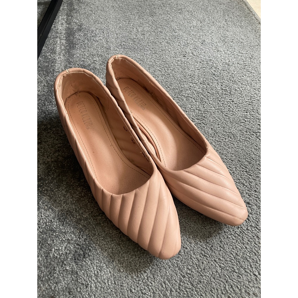 Sepatu Hak Tahu Kotak Peter Keiza sepatu kerja pink
