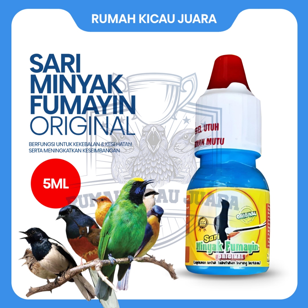 Sari Minyak Fumayin 5ml Suplemen Harian Nutrisi Meningkatkan Keseimbangan Untuk Semua Burung Kicau