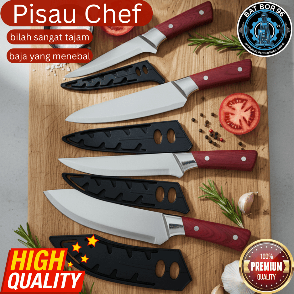 Pisau Dapur Stainless Stell Daging Boning Pisau Super Tajam Baja Asli Import