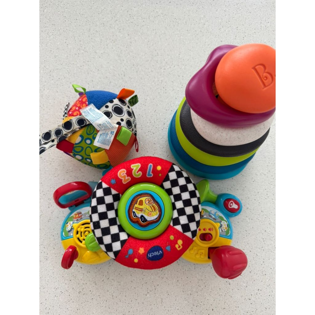 PRELOVED Toys Mainan 0-18 month Vtech Steering Wheels / Baby Spin & Discover Ferris Wheel / B.Toys R