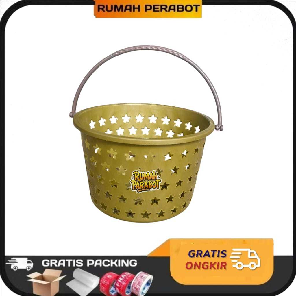 Keranjang Sabun Serbaguna Jinjing Bulat Plastik  Hantaran Parcel Wadah Serbaguna Murah
