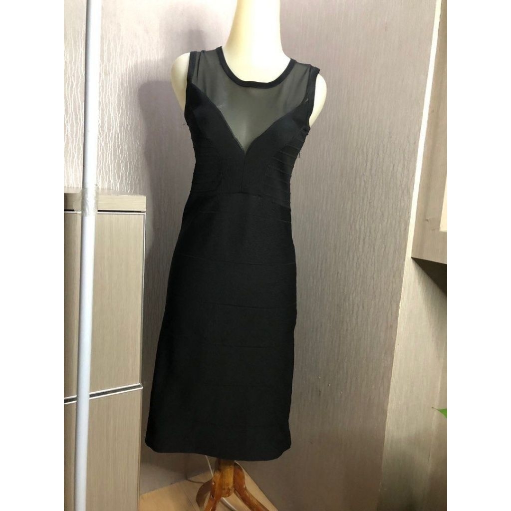 LFS black long dress elegant gaun hitam mewah