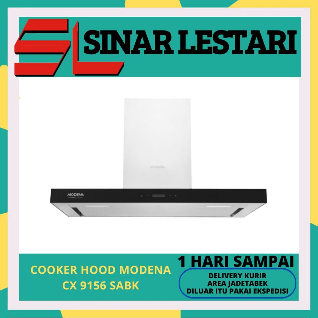 MODENA CX 9156 SABK COOKER HOOD CHIMNEY 90W TOUCH CONTROL WITH LED DISPLAY