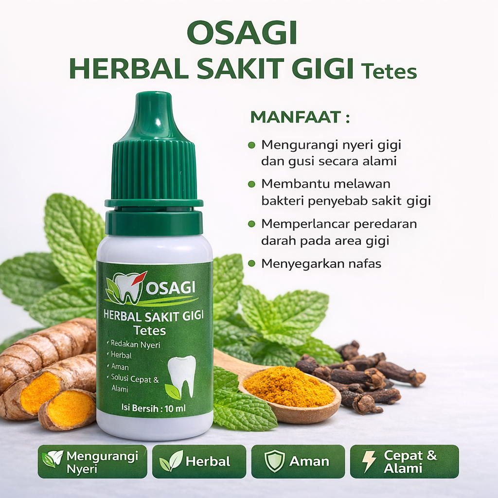 Obat Sakit Gigi Herbal Alami Osagi OSAGI Ampuh Mengatasi Sakit Gigi Dan Gusi Bengkak