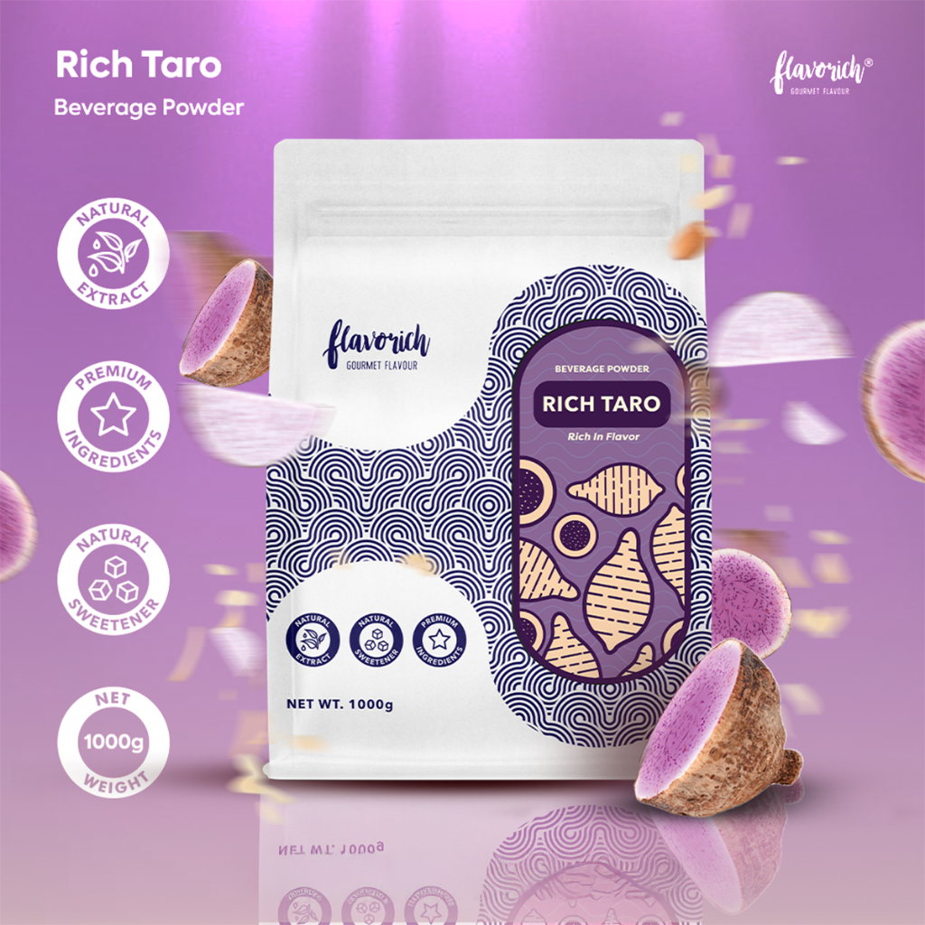 Bubuk Minuman RICH TARO 1000 g Untuk Minuman dan Olahan Kue Halal PIRT  by FLAVORICH