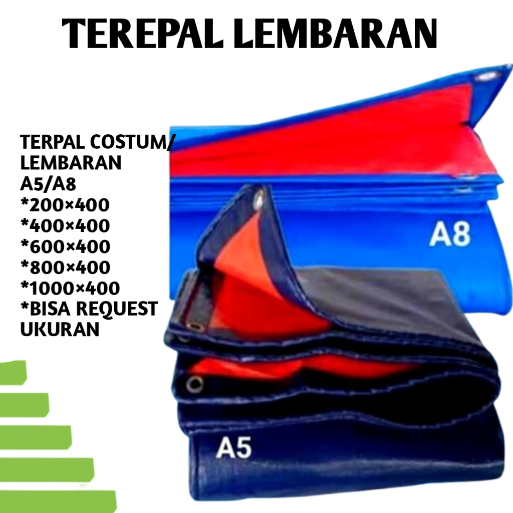 TERPAL GELARAN LEMBARAN PADI TENDA ATAP AMPARAN WARKOP DLL