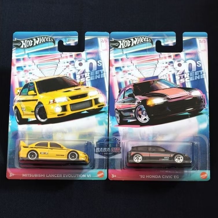 Hot Wheels 90s Steert Scene Honda Civic Mitsubishi