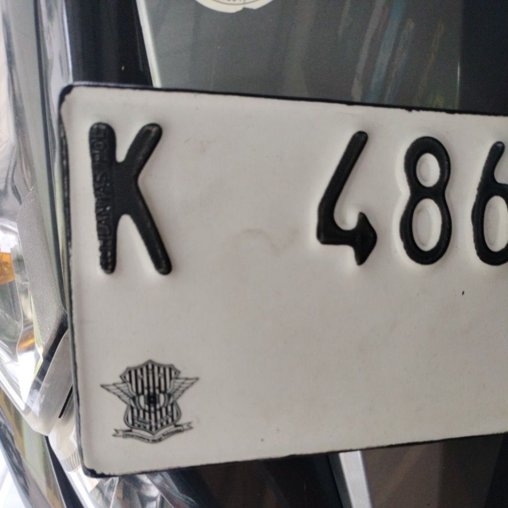 stiker logo plat nomer kendaraan/stiker plat nomer motor