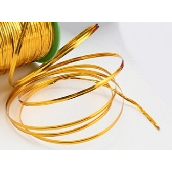 ECER PER METER - Pita Kawat Souvenir Gold Emas Twist Tie Ikat Bungkus Sovenir Permen Snack Bingkisan