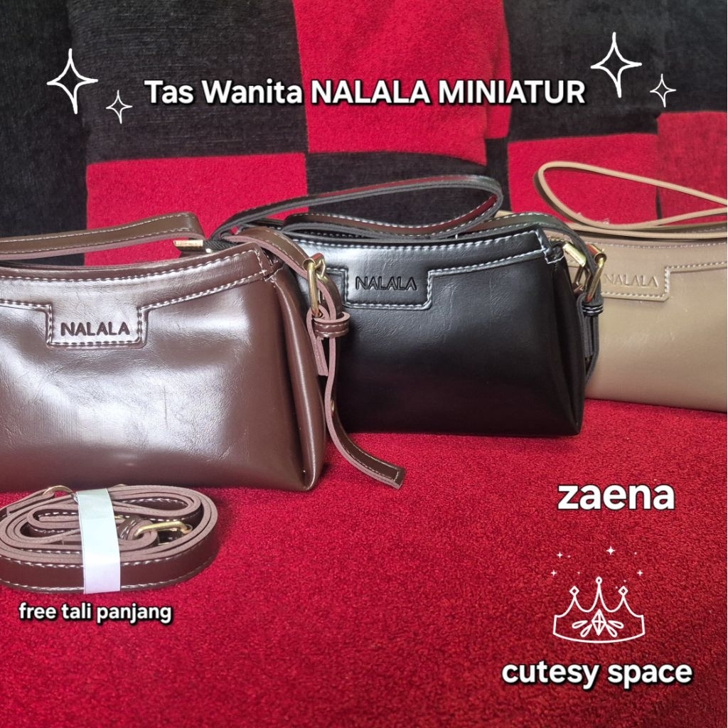 TAS WANITA NALALA MINIATUR ZAENA, SLINGBAG NALALA,TAS WANITA,FREE TALI PANJANG
