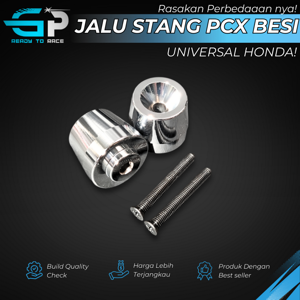 JALU STANG PCX BESI CHROME PNP VARIO PCX ADV SCOOPY BEAT BANDUL STANG ORIGINAL PCX UJUNG STANG VARIO