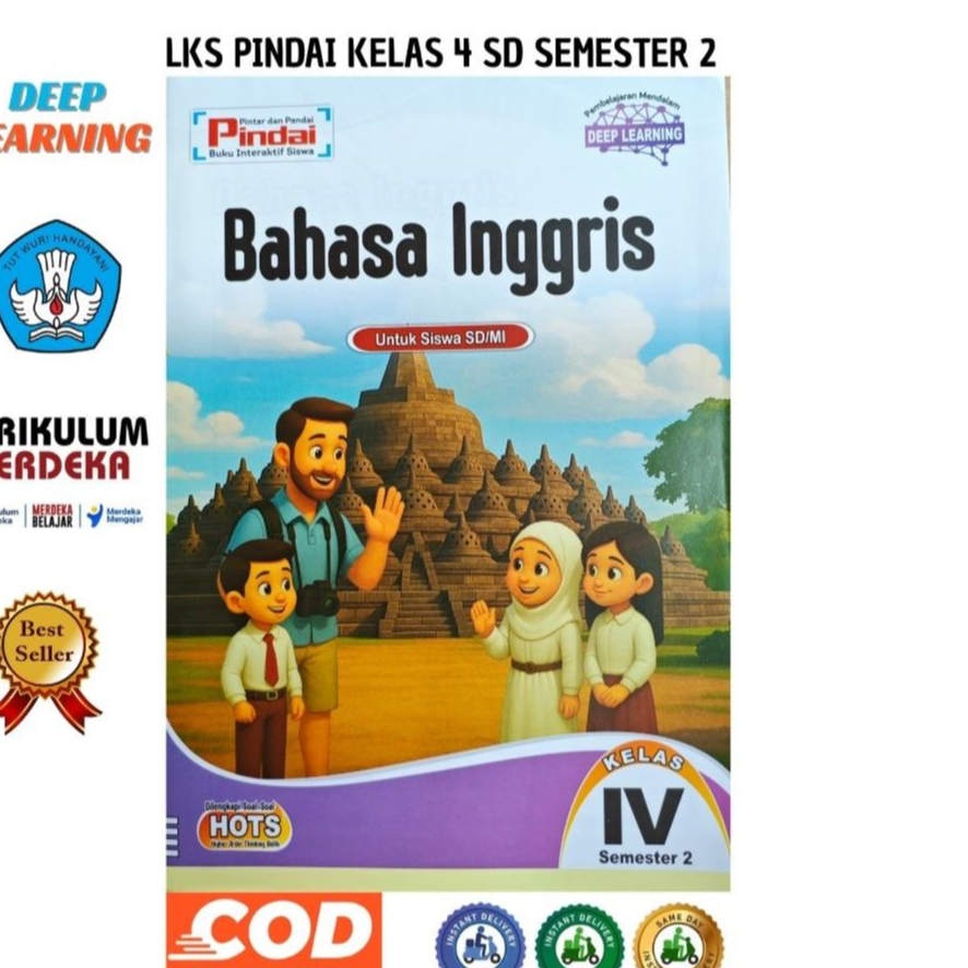 Lks Pindai Bahasa inggris Kelas 4 SD/MI Smt 2 Kurmer dilengkapi Soal HOTS 96 Hal