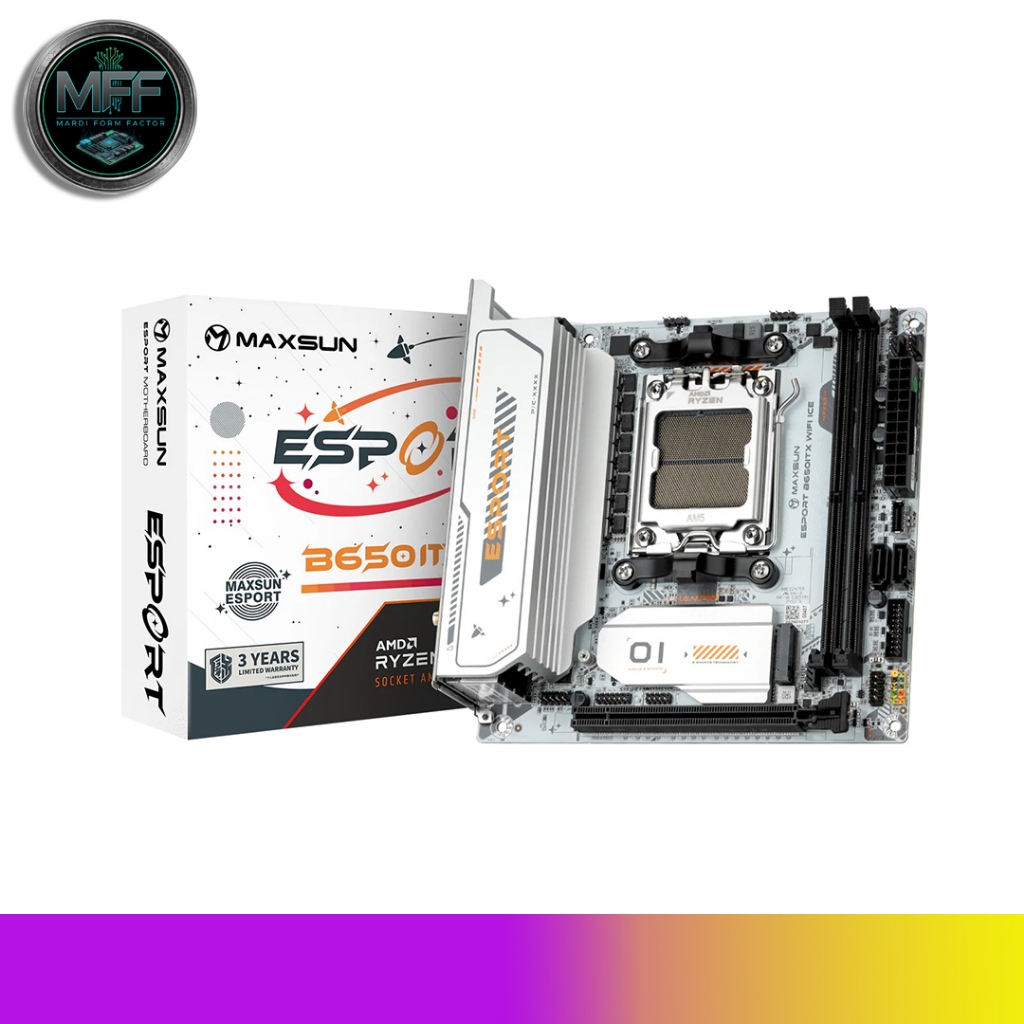 MAXSUN eSport B850ITX WIFI ICE (AM5, AMD B850, DDR5, USB3.2 Type-C, SATA3)