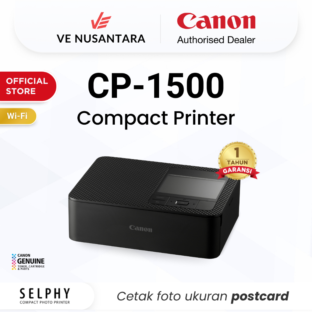 Canon Selphy Compact Photo Printer CP 1500 White CP1500 Putih – Postcard 4R
