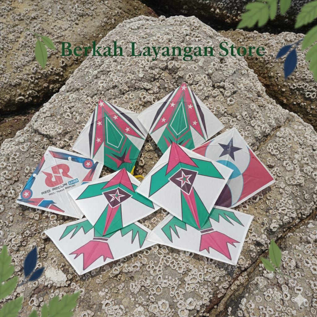 20pcs Layangan kertas sablon layangan kertas gambar layangan aduan layangan jabrug layangan motif te