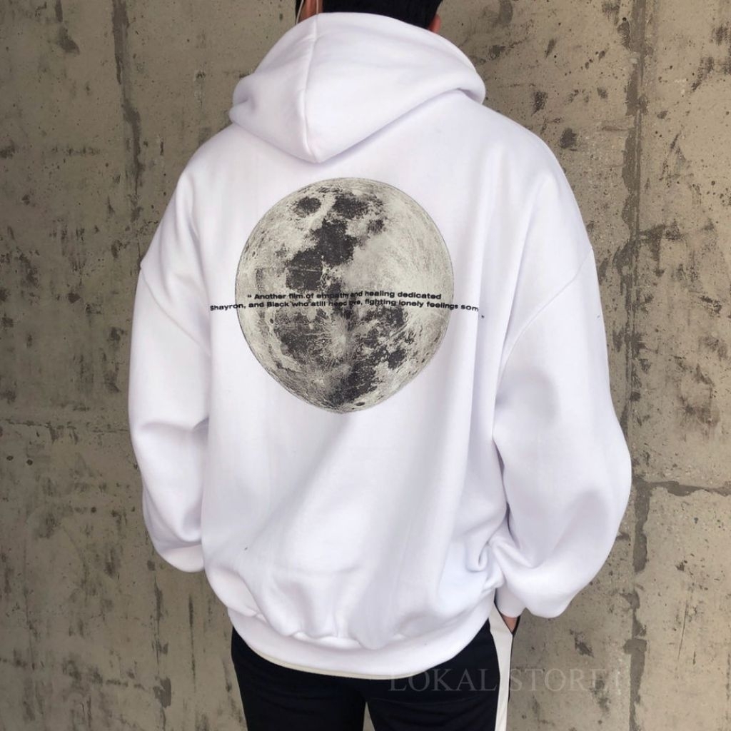 HOODIE OVERSIZE WHITE MOON