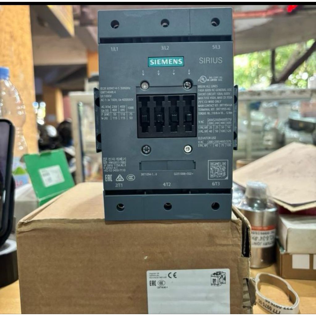 SIEMENS 3RT1054-1AF36 KONTAKTOR 55KW 110-127VAC/DC