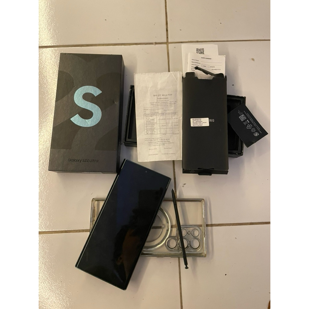 Samsung S22 ultra 12/256 GB Sein. Minus lcd blank putih