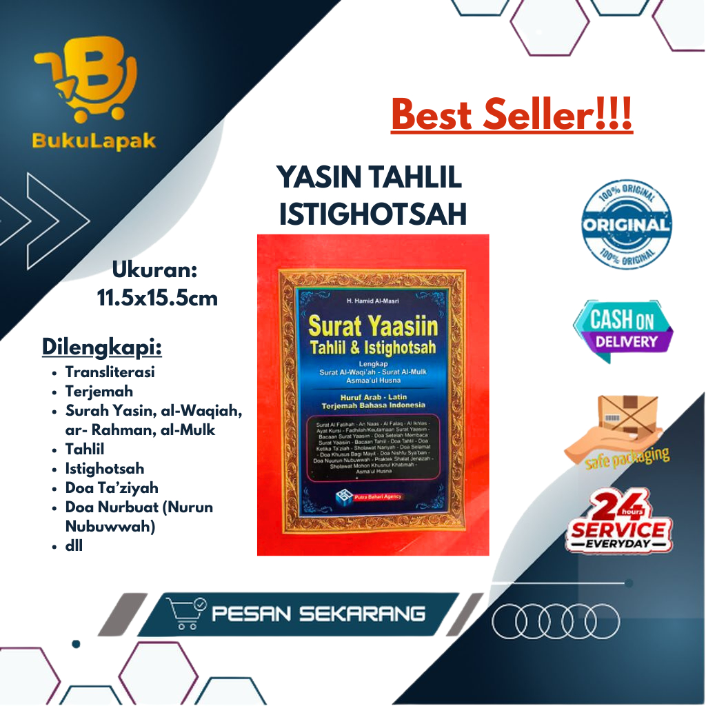 (Khusus Grosir) Buku Yasin Tahlil dan Istighosah Arab Latin Terjemah - Yasin Tahlil Terjemahan