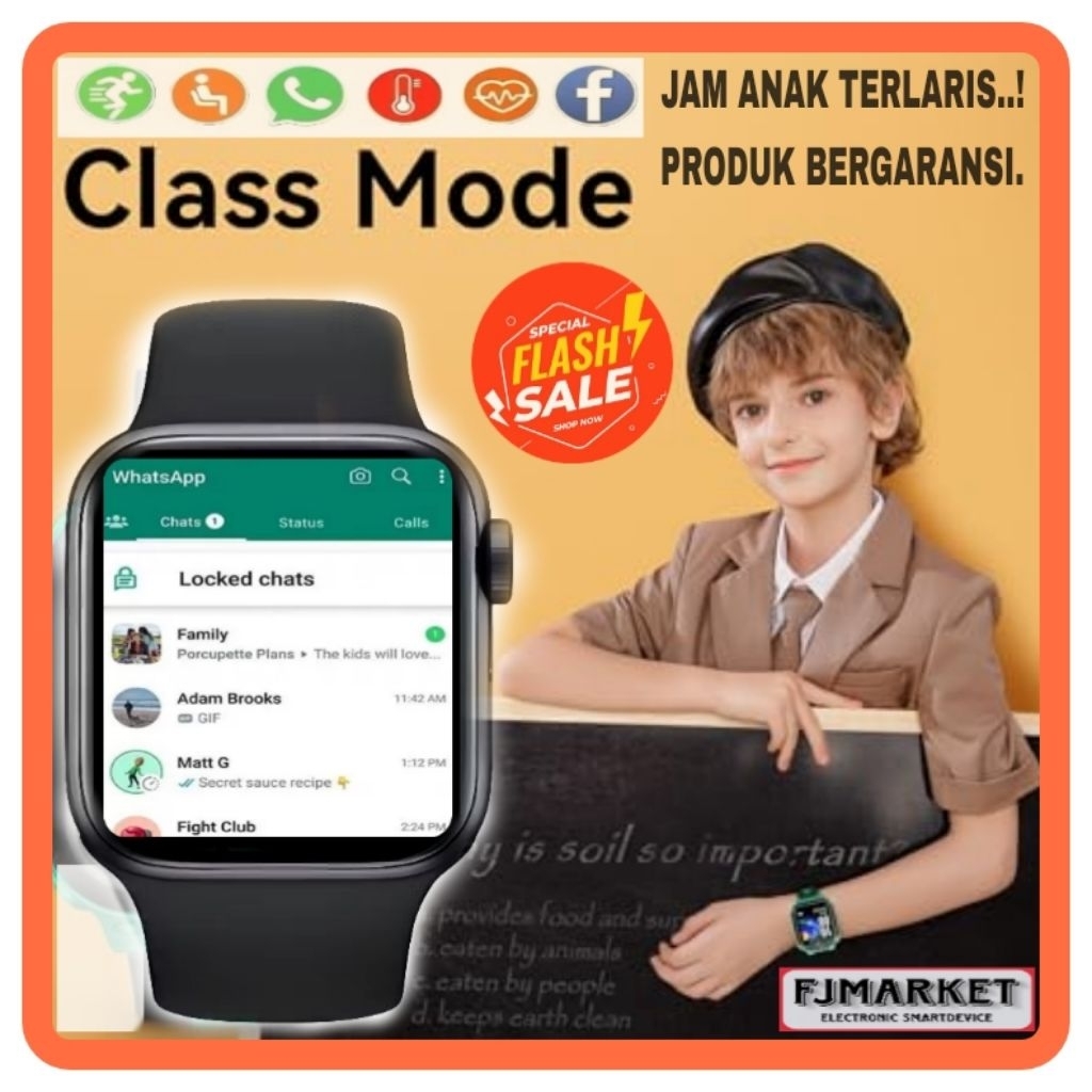 JAM TANGAN PINTAR HP ANDROID 4G ANTI AIR ANAK SMARTWATCH IMOO BISA WA WHATSAPP Y68 D20 T500  ANTI AI