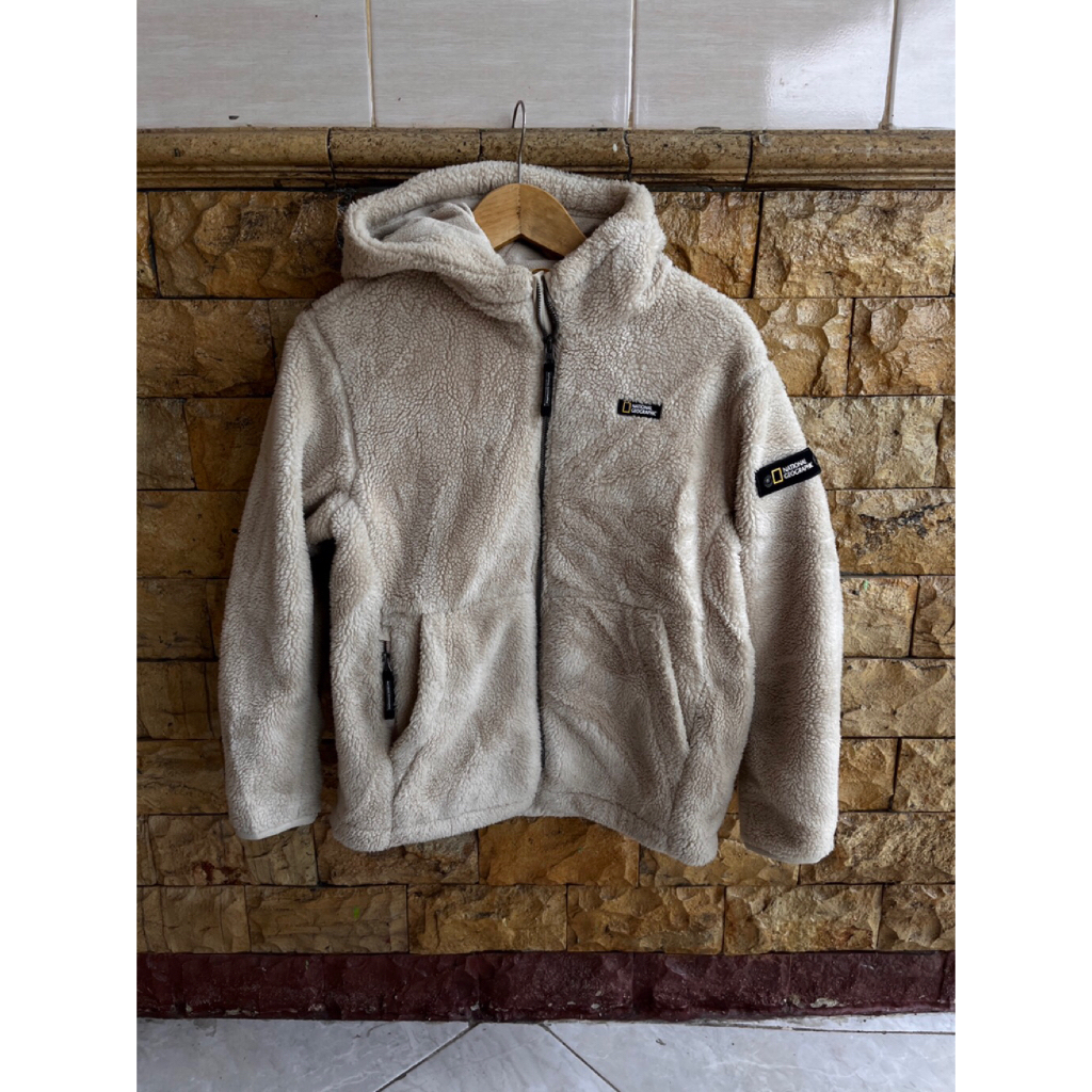 Hoodie zipper sherpa natgeo