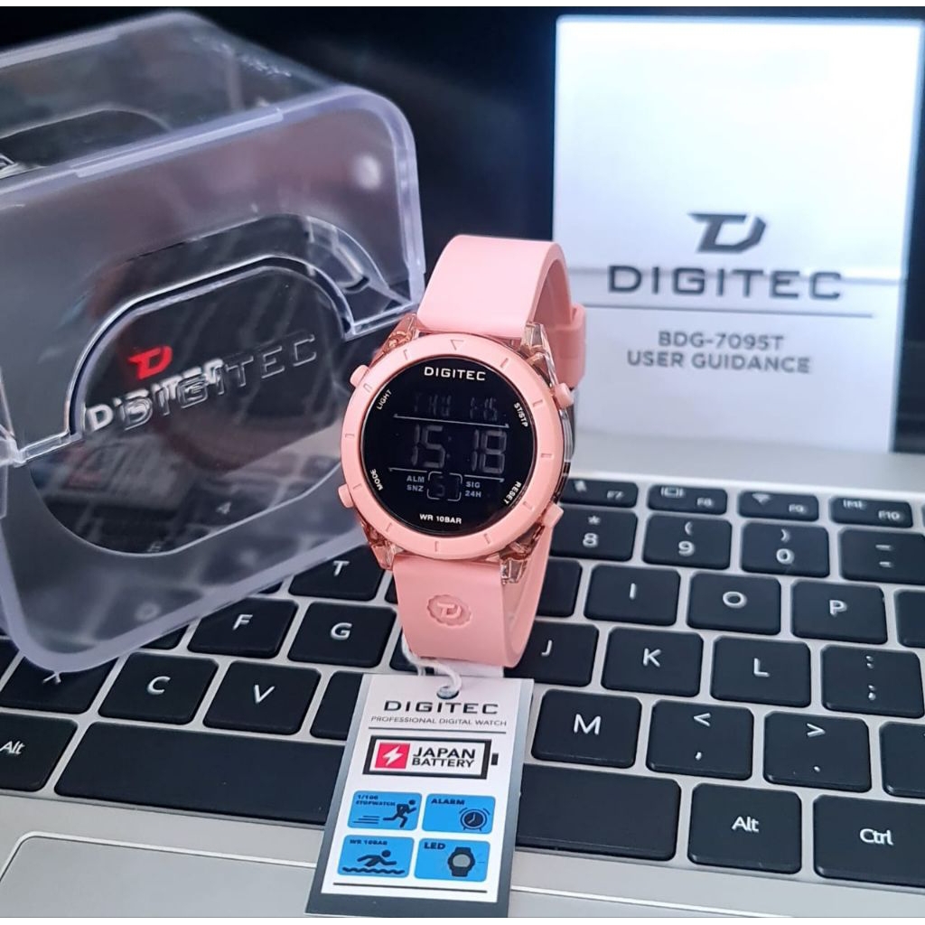 Jam Tangan Digitec Wanita Digital Sporty Pink – Water Resistant 10 BAR