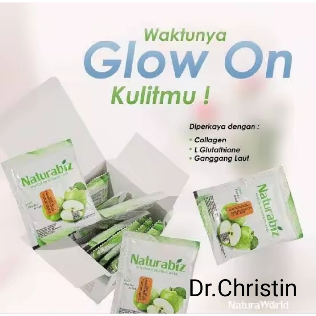(PH) Naturabiz Minuman Diet Serbuk Rasa Apel Plus Collagen Langsing dan Mencerahkan Tubuh (Alami)