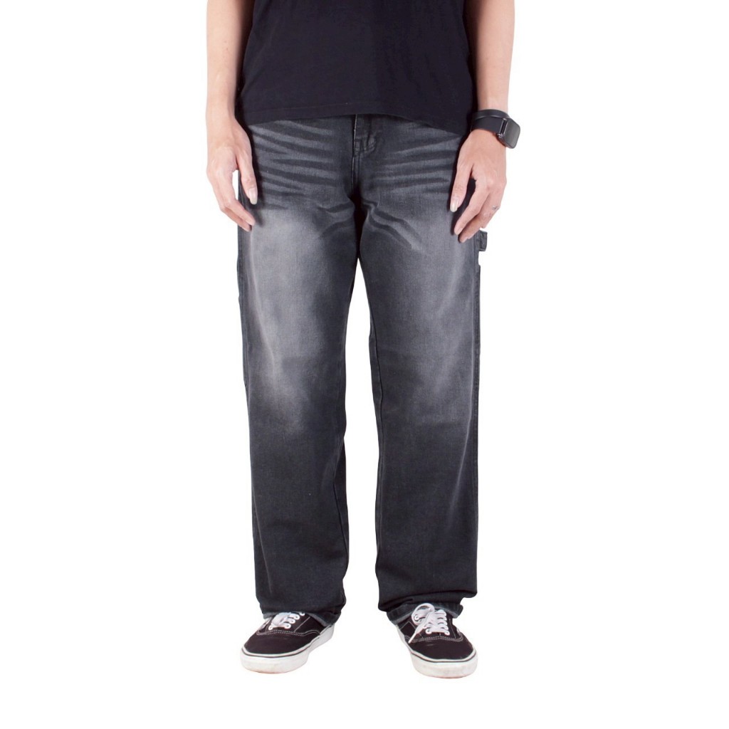 MS.GO..Carpenter Pants - Denim Carpenter Baggy Pants Necro