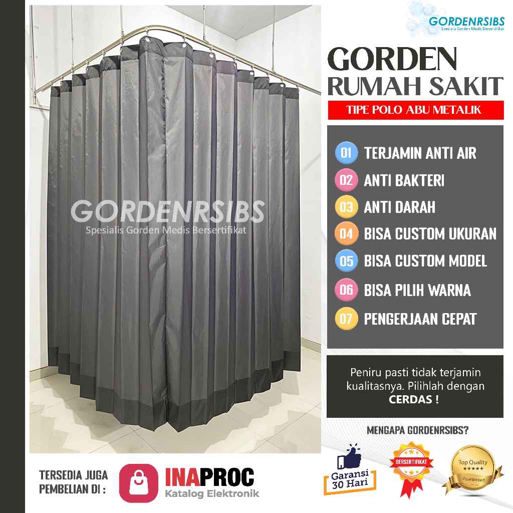 KAIN JENIS POLYESTER-GORDEN IGD-TIRAI RUMAH SAKIT