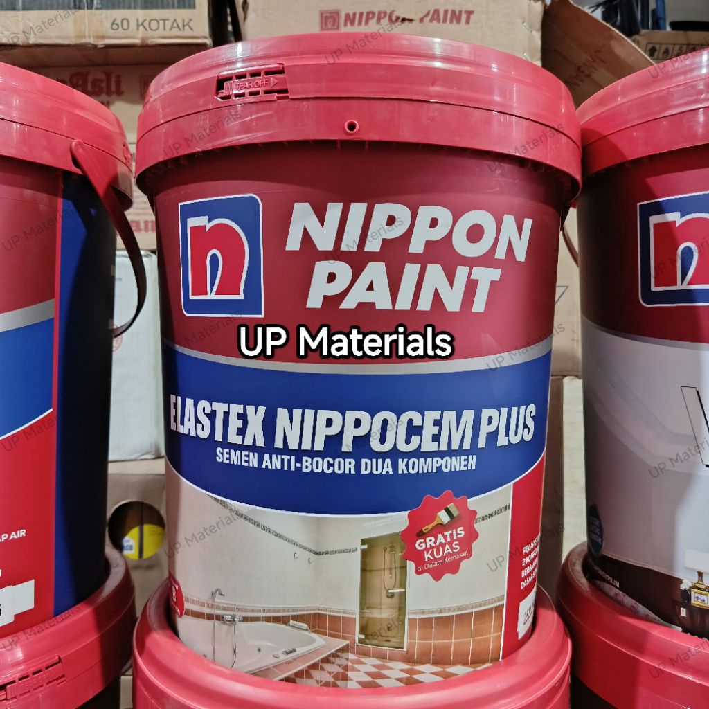 Elastex Nippocem Plus 20 Kg - Semen Pelapis Anti Bocor / Waterproofing 2 Komponen A + B Nippon Paint