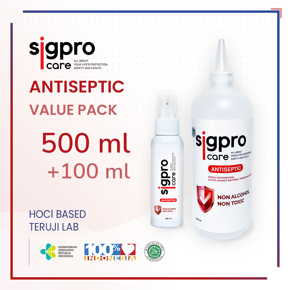 SIGPROCARE ANTISEPTIC 500 ML BUNDLING HEMAT 100ML