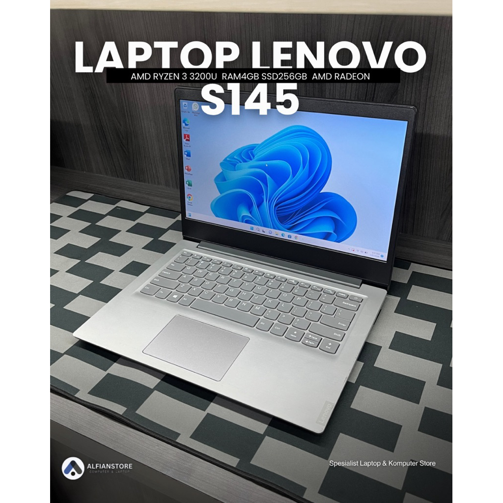 LAPTOP LENOVO S145 AMD RYZEN 3 3200U RAM4GB SSD256GB