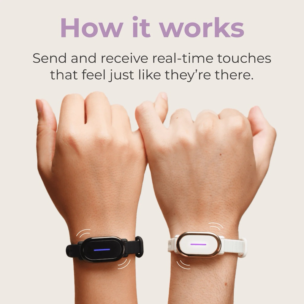 Bond Touch 4 Long-Distance Smart Bracelet Black And White For Couples Perfect Valentines Gifts