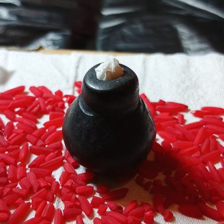 Batu alam batu gentong warna hitam polos asli