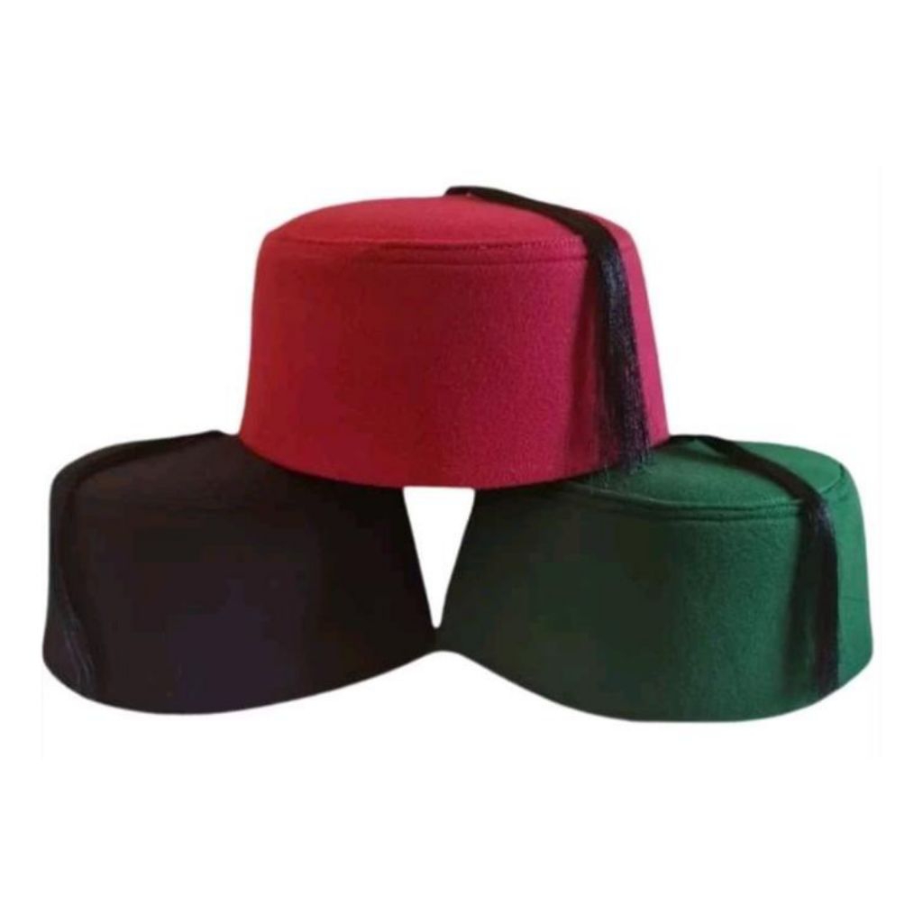 Peci Kuncur / Rambut Sufi Kesultanan Ottoman Turki Merah Hijau