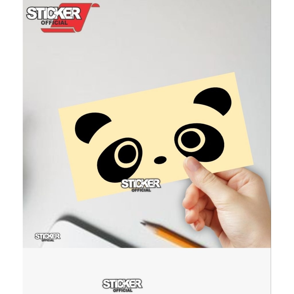 cutting stiker panda lucu, stiker rwflkwtive buat motor dan mobil, tidak untuk media kasar